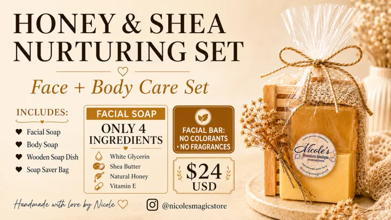 Glow Set (Honey + Shea Butter) for dry/sensitive skin