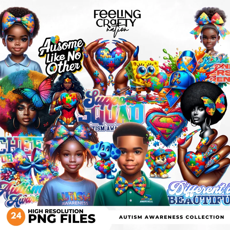 Autism Awareness PNG Bundle