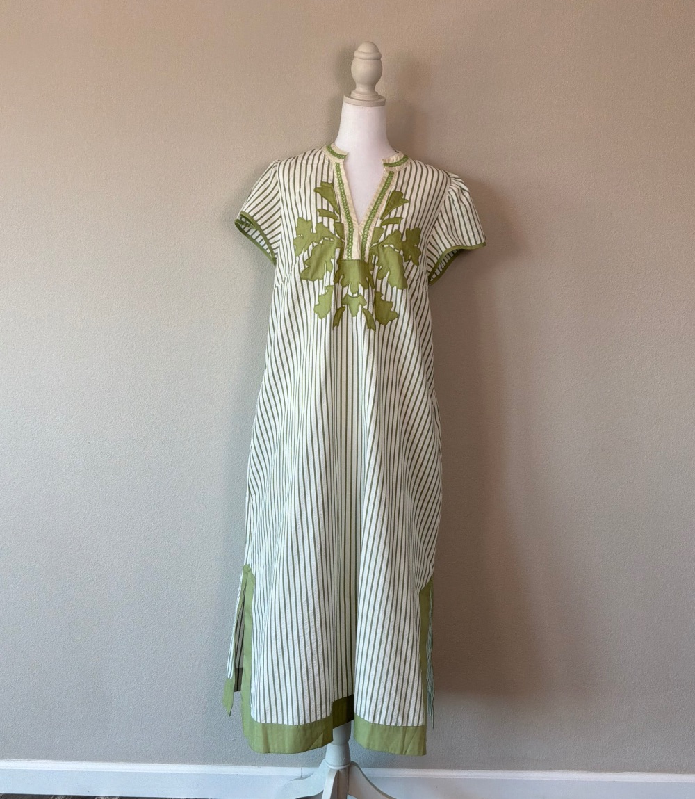 Freshy sage midi dress