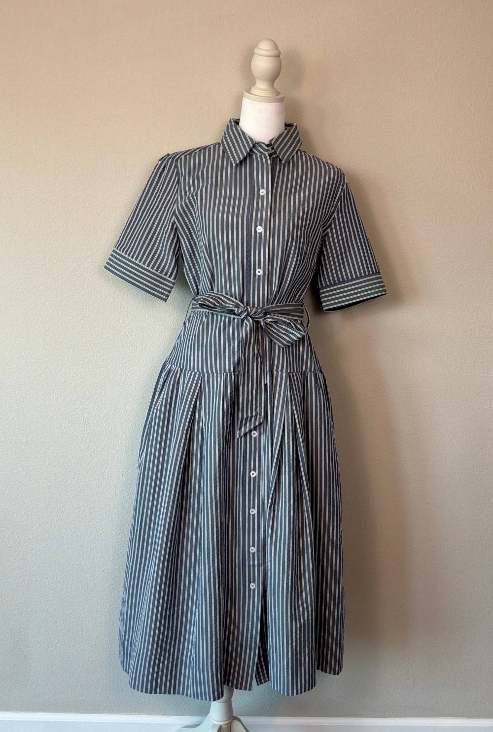Rox navy midi dress 