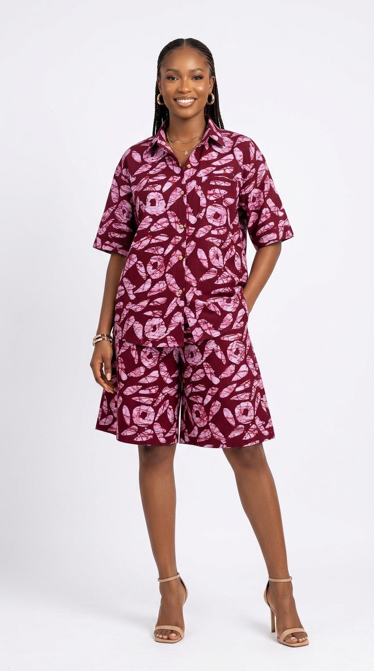 Ankara Two-Piece Set | Luxury African Print Cotton Co-ord
