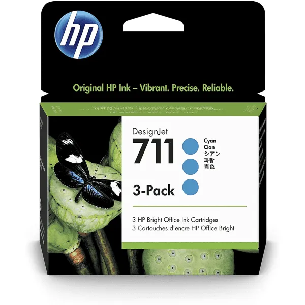 HP 711 Cyan 29ml 3-pack Ink Cartridge - CZ134A