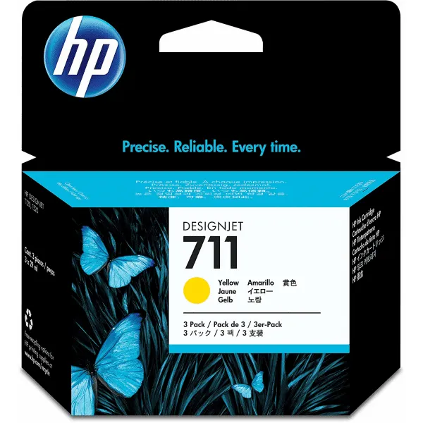 HP 711 Yellow 29ml Ink Cartridge - CZ132A