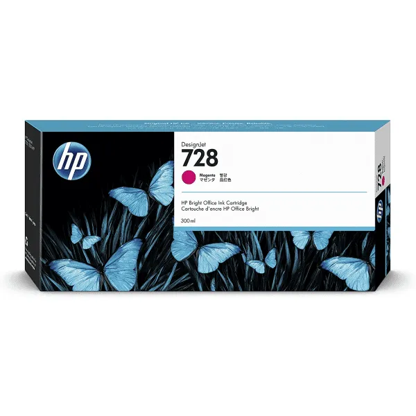 HP 728 300ml Magenta DesignJet Ink Cartridge – F9K16A