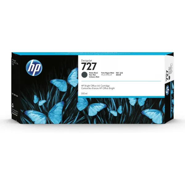 HP 727 300ml Matte Black Ink Cartridge – C1Q12A