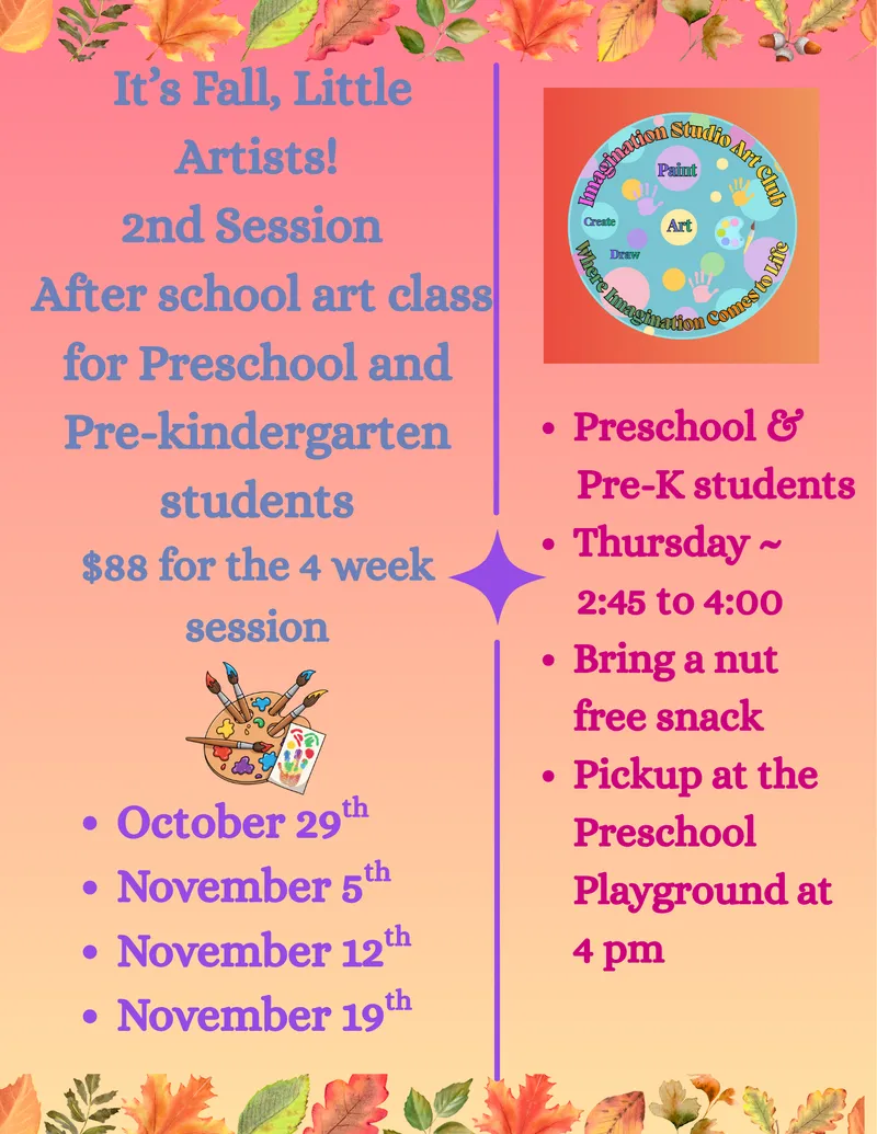 Fall Into Art ~ Thursday Art Class