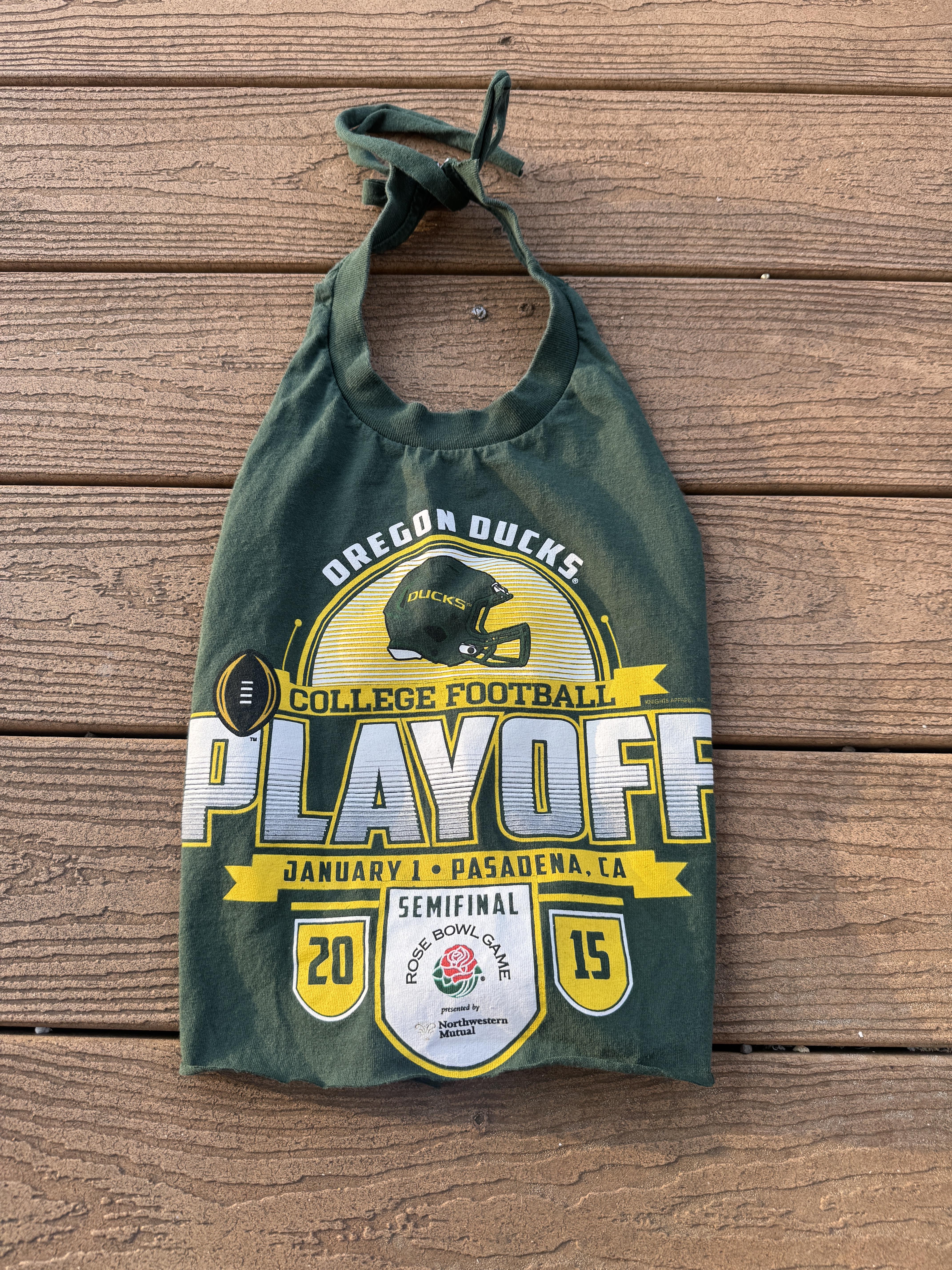Oregon Ducks  Green Vintage halter top one size