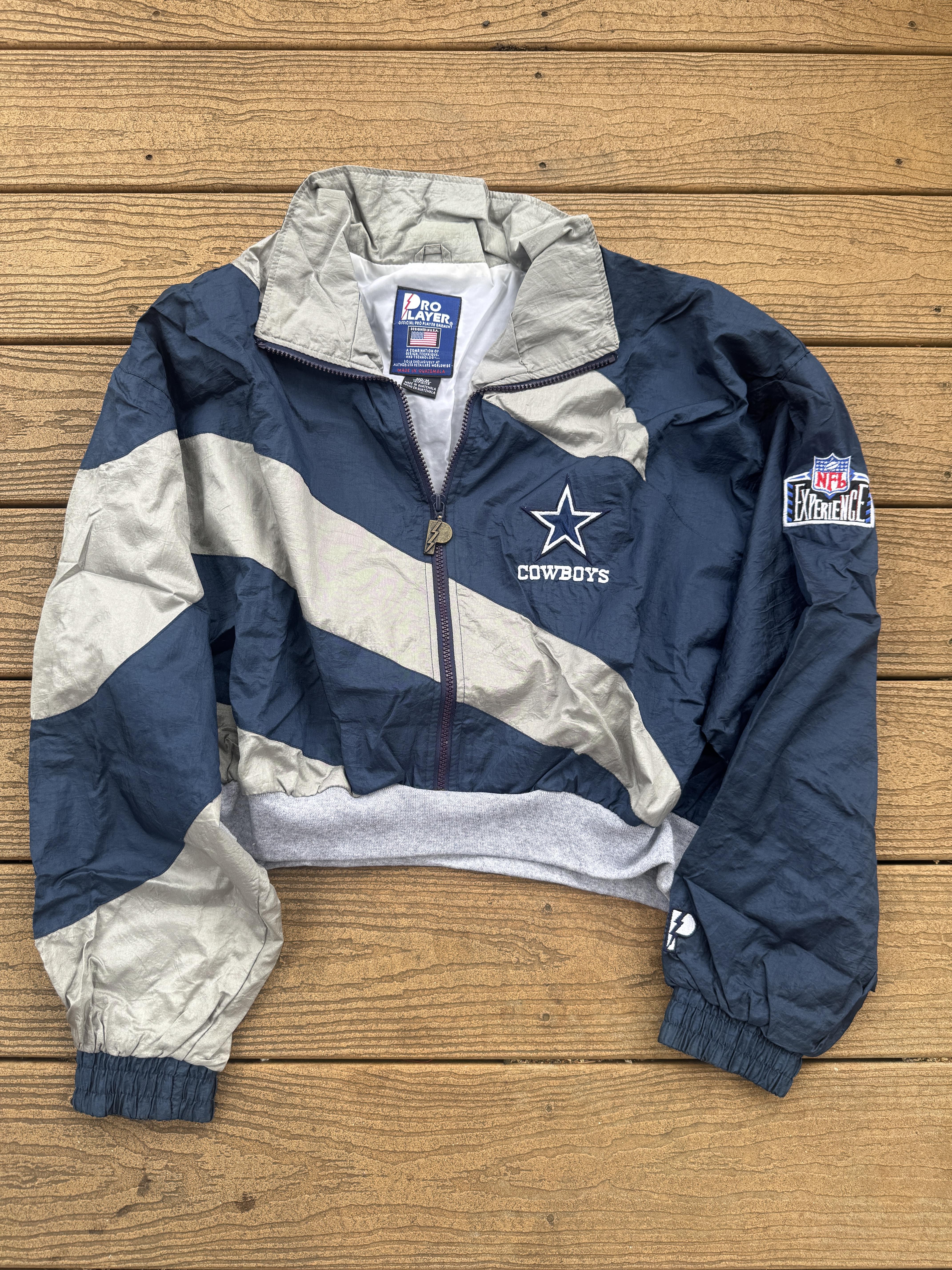 Dallas Cowboys Windbreaker Cropped Vintage Pullover Medium NFL