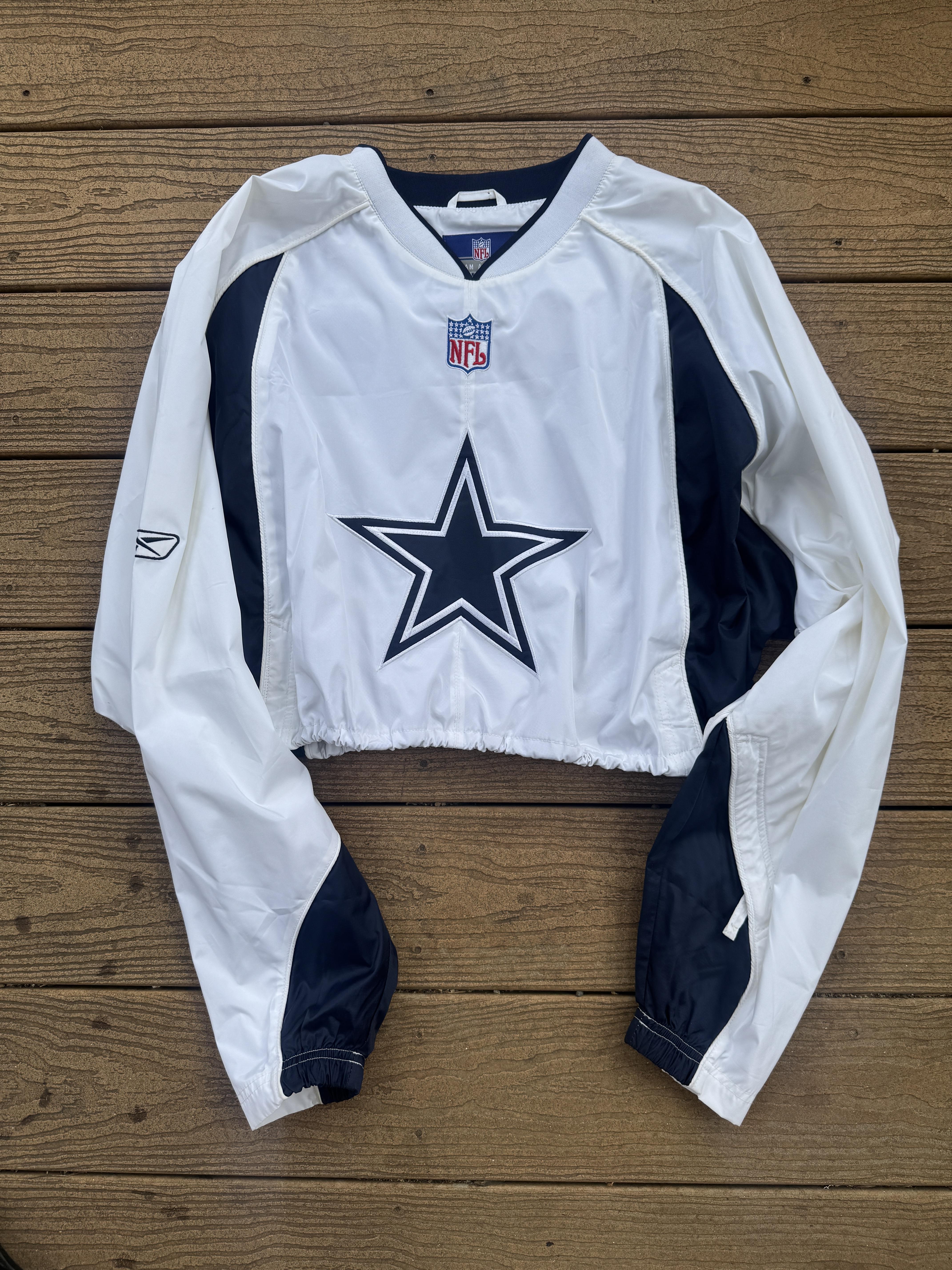 Dallas Cowboys cropped white vintage windbreaker large