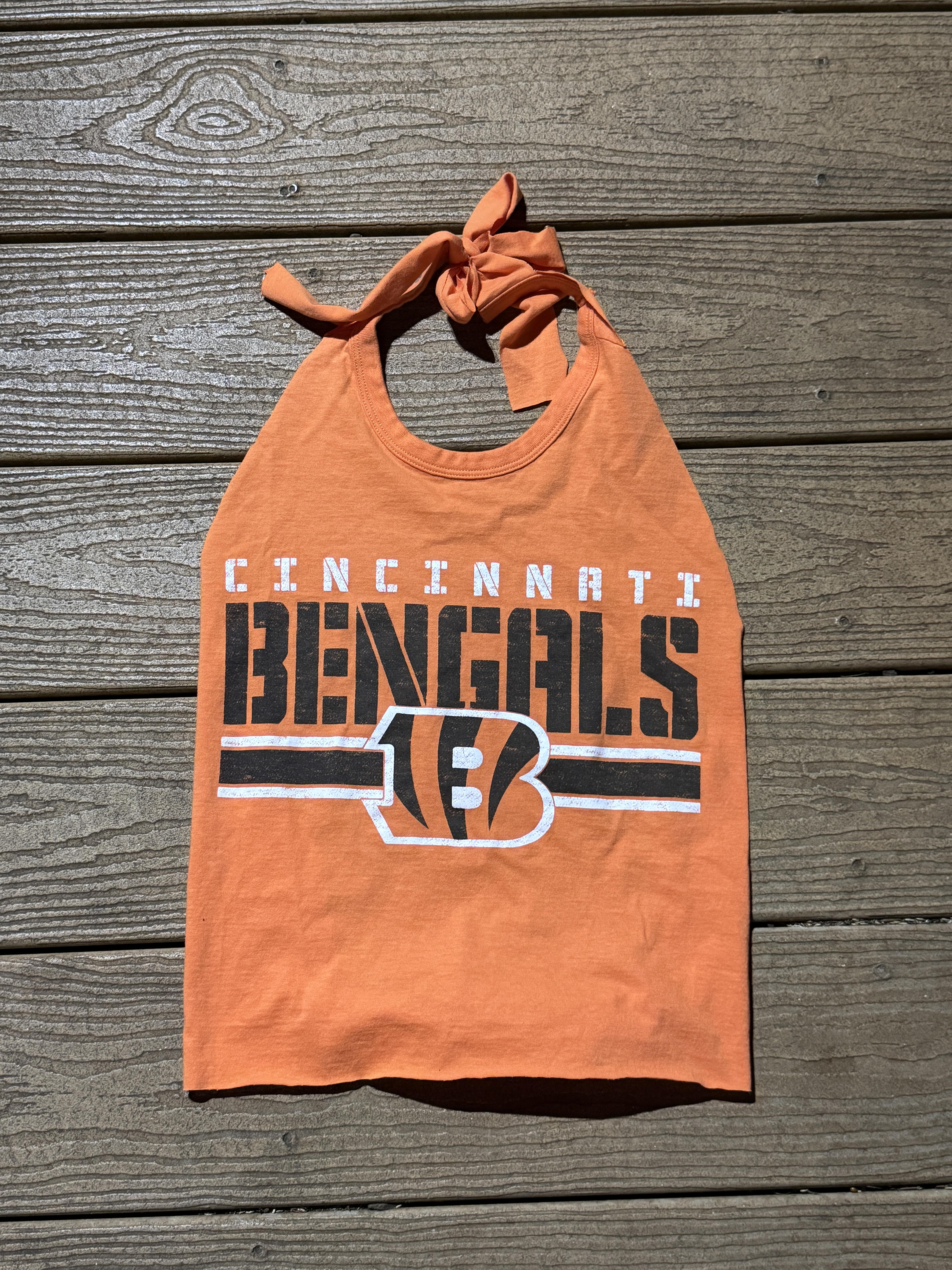 Cincinnati Bengals Vintage  Orange Halter Top One Size