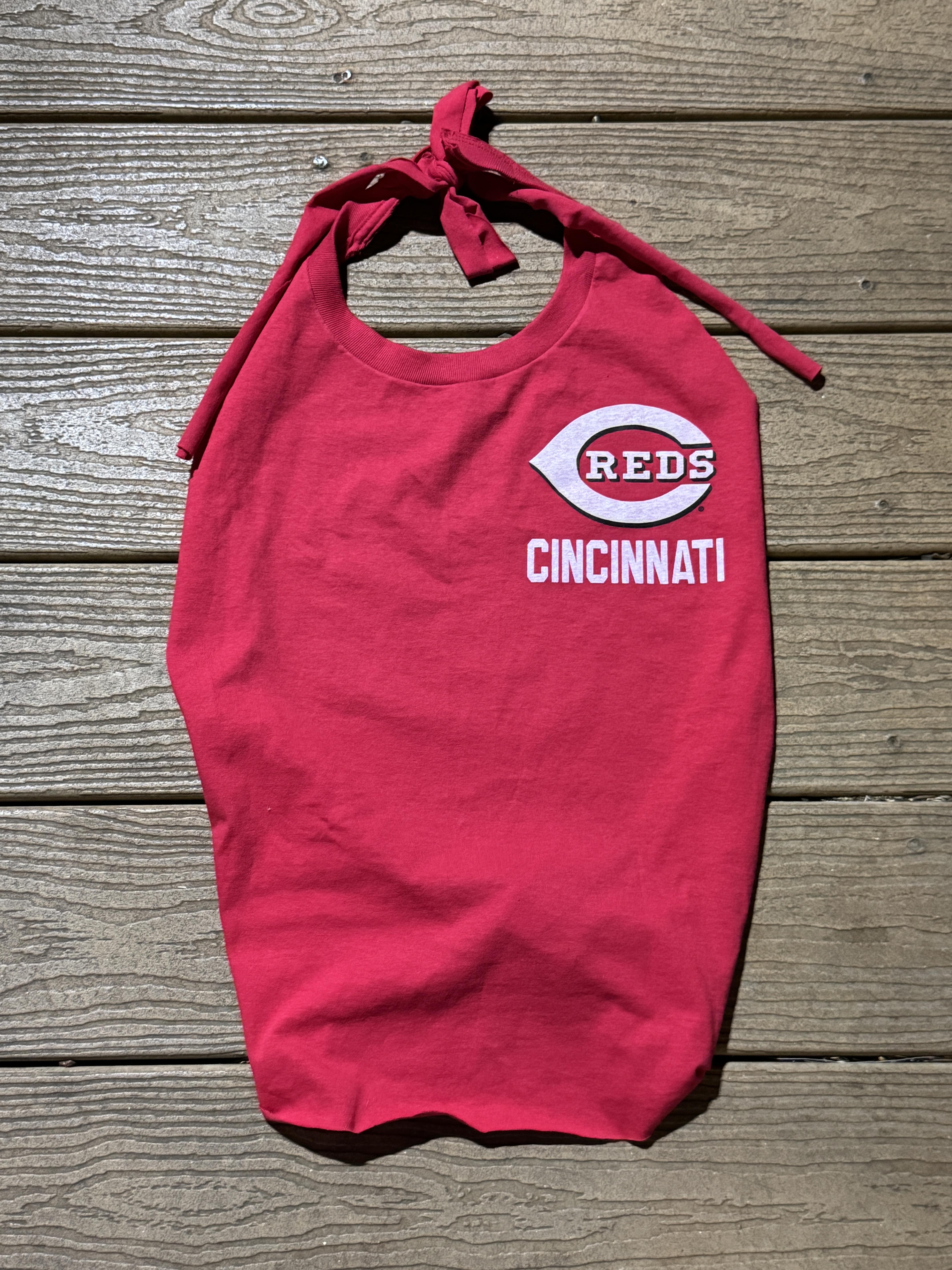 Cincinnati Reds  Vintage  Reworked Halter Top One Size Red