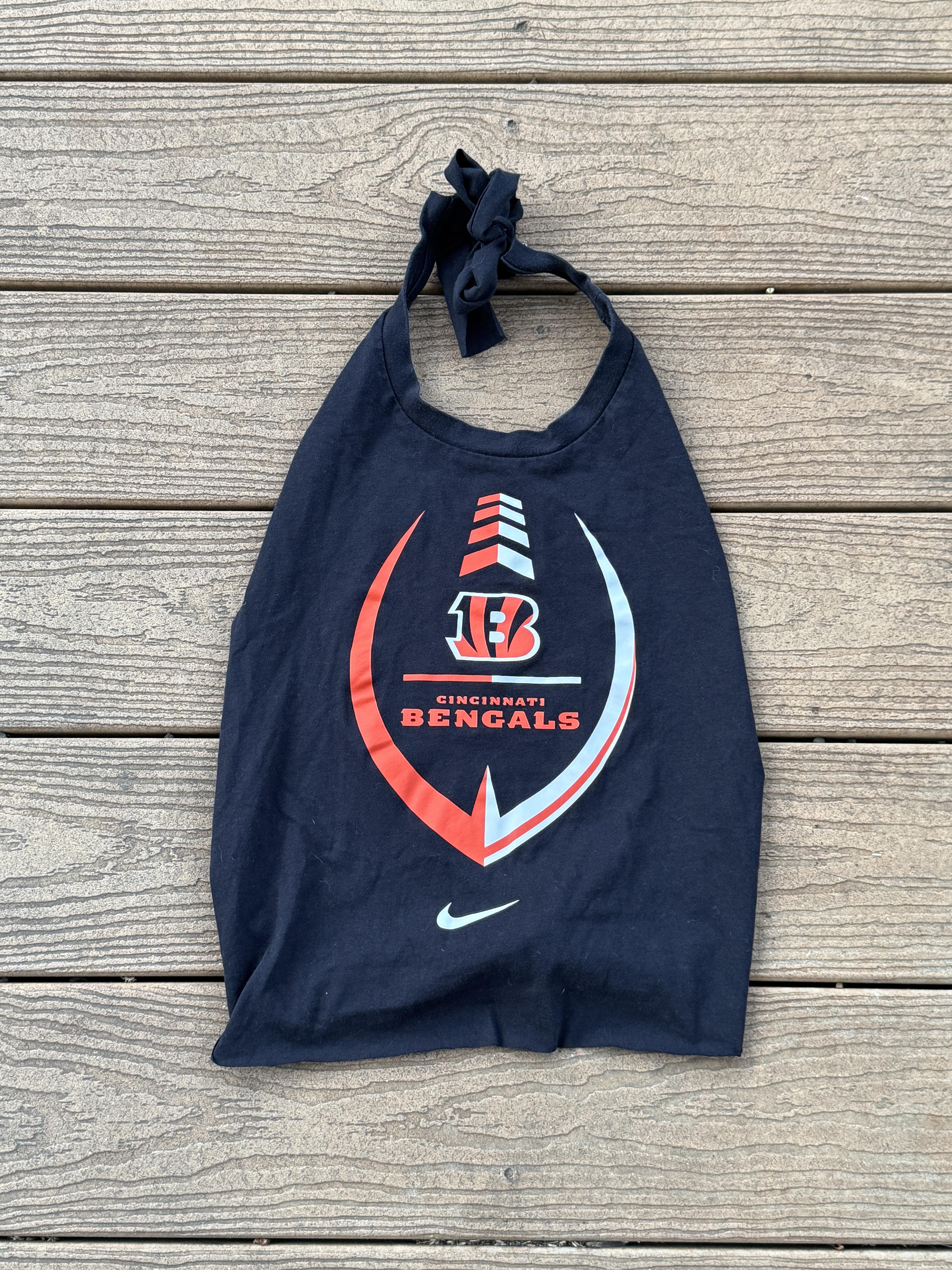 Cincinnati Bengals Vintage  Black Halter Top One Size
