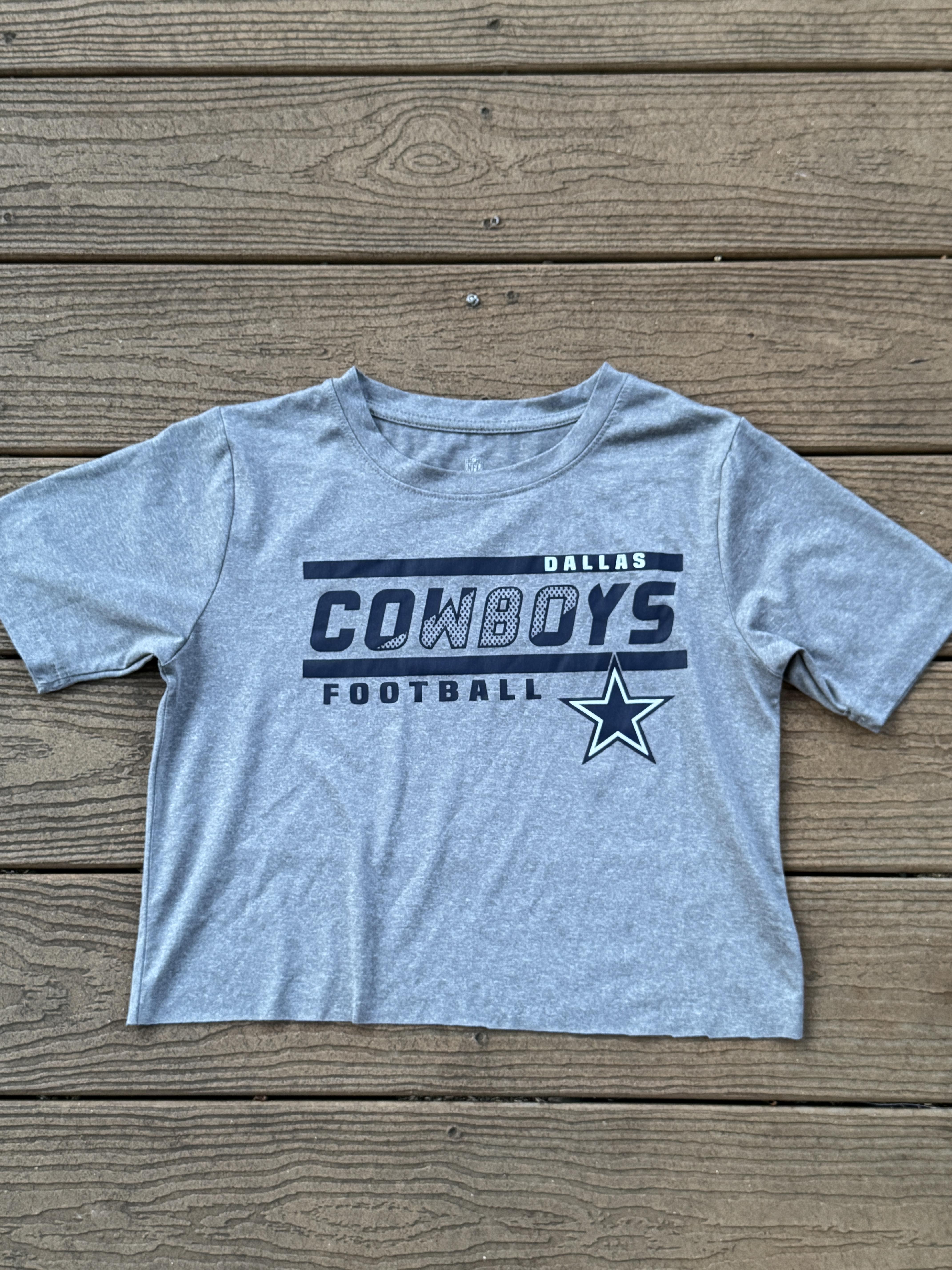 Dallas Cowboys Crop Tee Vintage NFL X-small gray