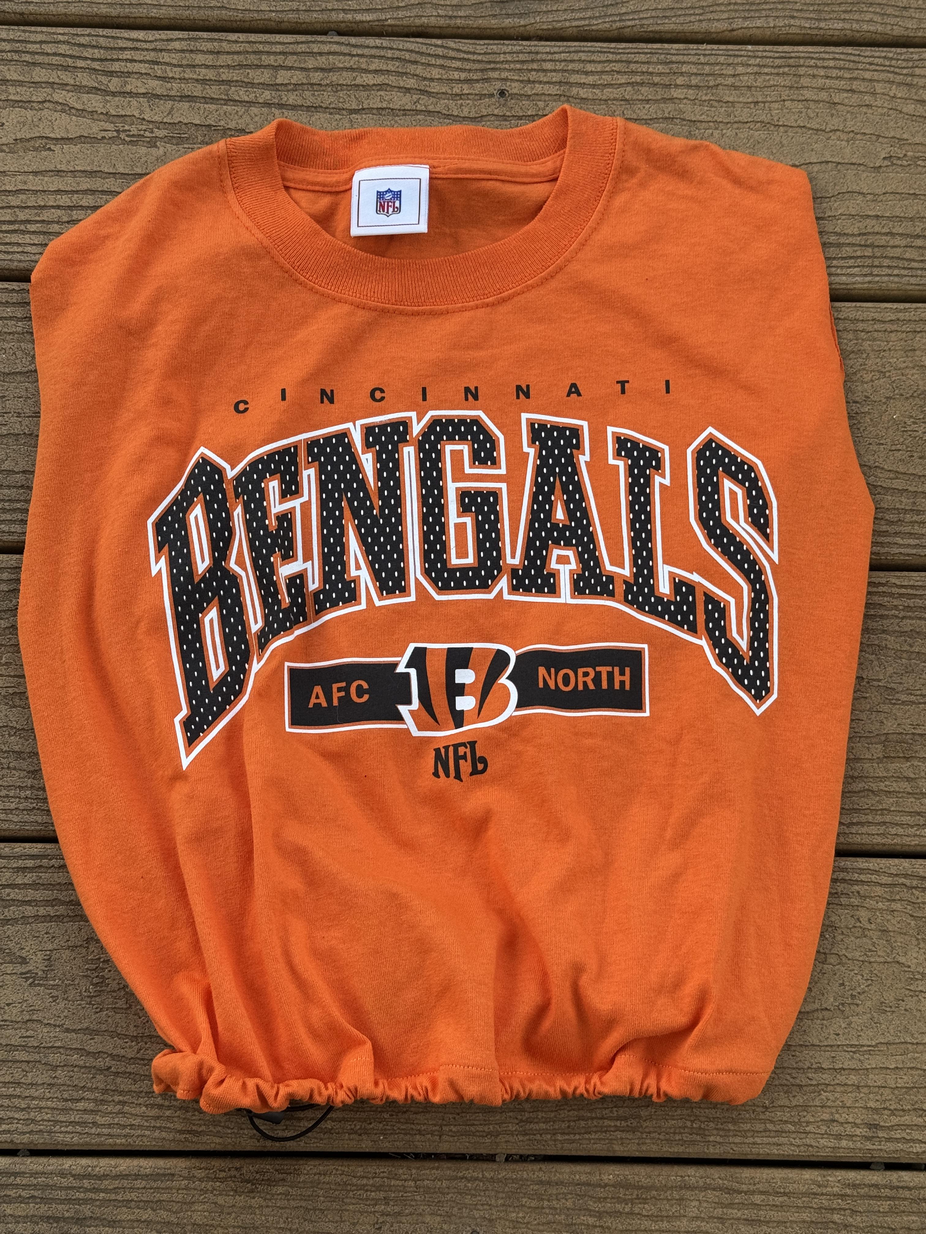 Custom Bengals Crop Muscle Tee Orange