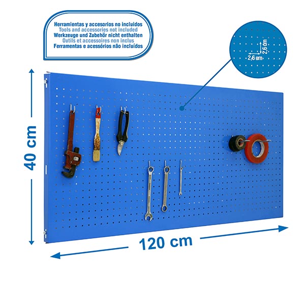 PANELCLICK 900x600 AZUL + 8 HOOK
