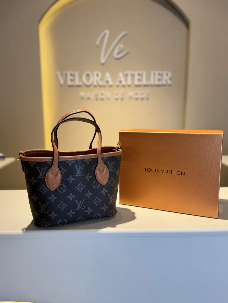 Louis Vuitton Neverfull BB Inside Out Camel Super Master with Package 