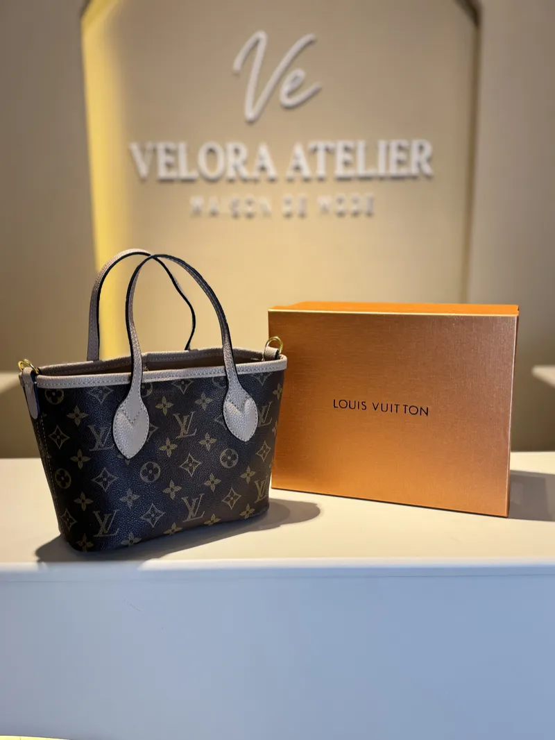 Louis Vuitton Neverfull BB Inside Out Beige Super Master with Package 