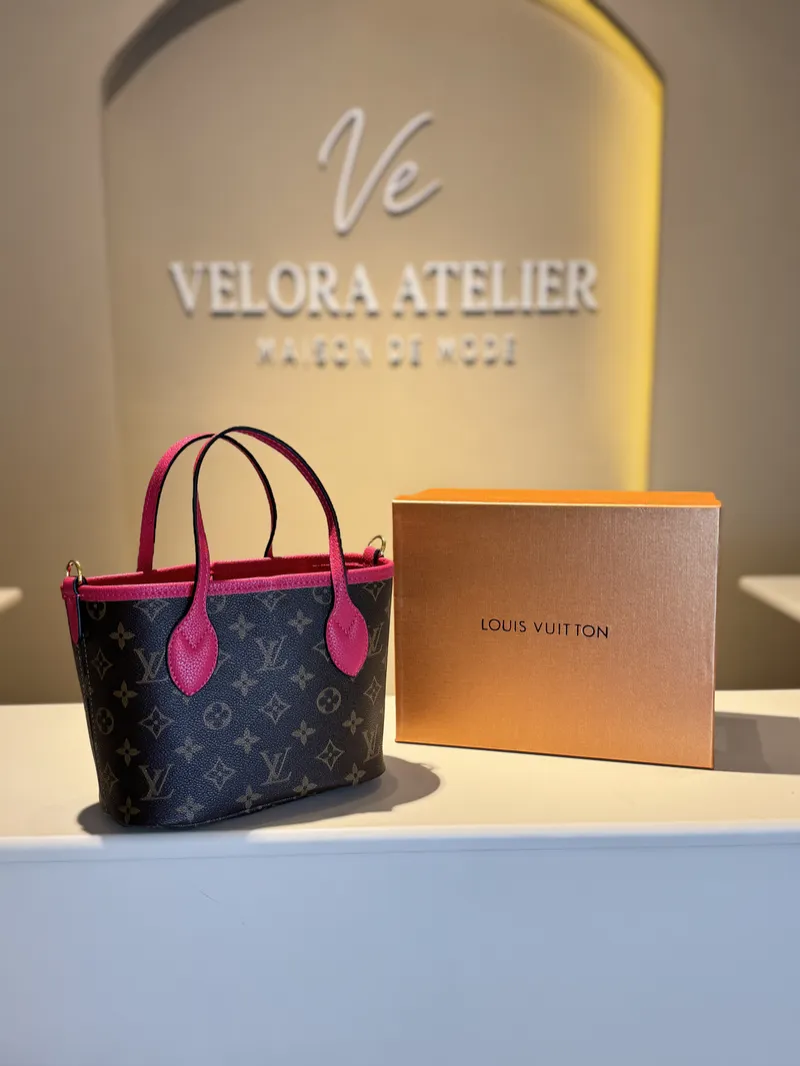 Louis Vuitton Neverfull BB Inside Out Fushia Super Master with Package