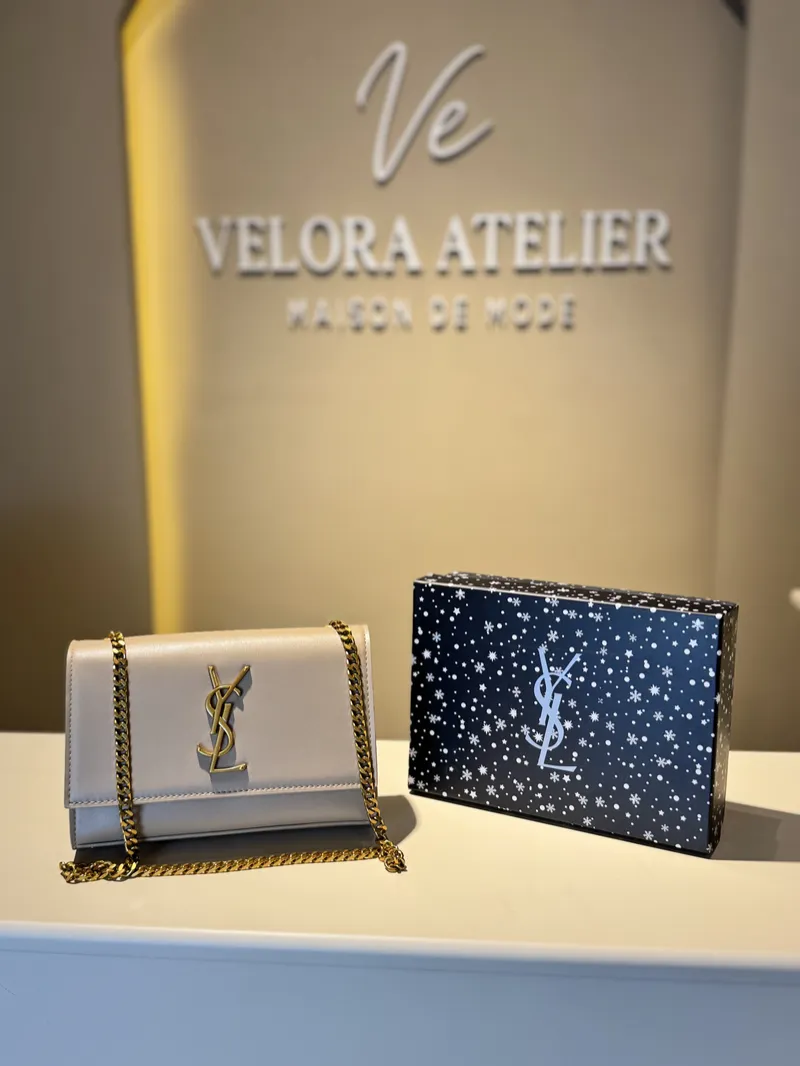 YSL Sunset Super Master Beige Bag with Package