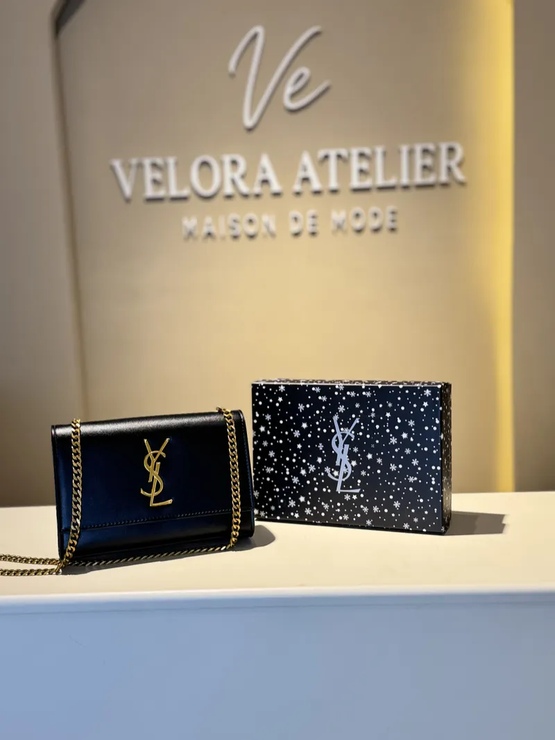 YSL Sunset Super Master Black Bag with Package