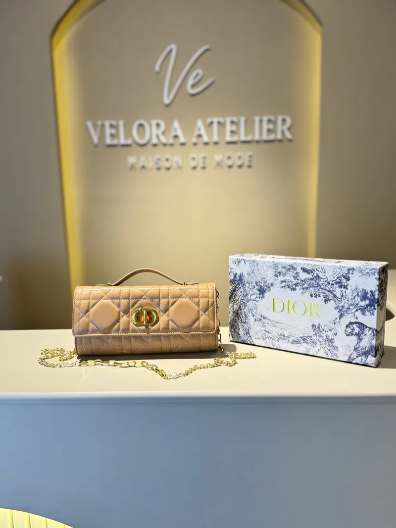 Dior Caro Top Handle Super Master With Package (Beige) 