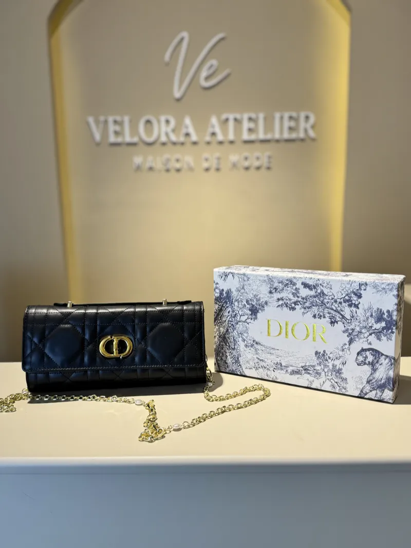 Dior Caro Top Handle Super Master With Package (Black)