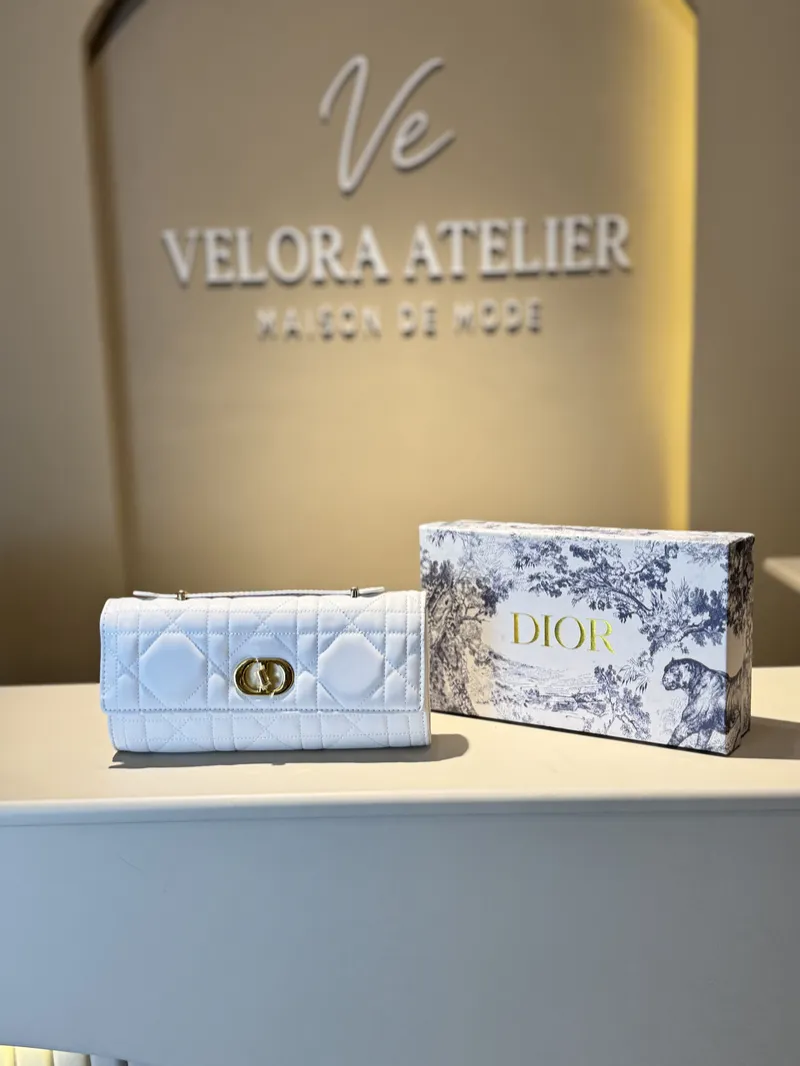 Dior Caro Top Handle Super Master With Package (White)
