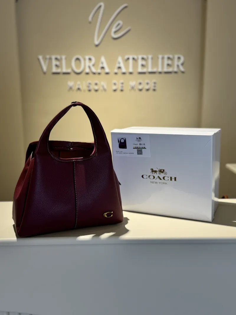 Coach Lana Shoulder Bag Super Master with Package (Burgundy) 
