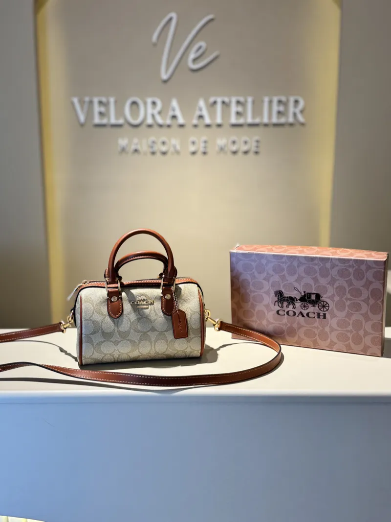 Coach Speedy Super Master with Package (Off white & Camel) 
