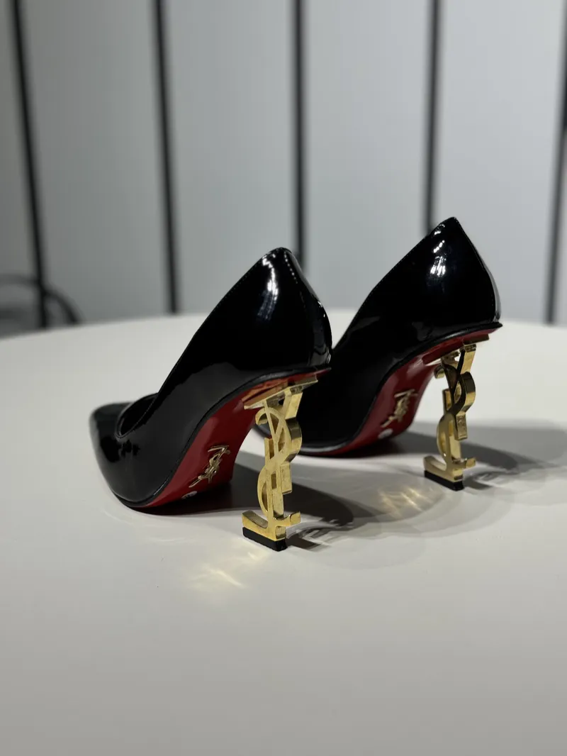 YSL Heels Black & Gold 