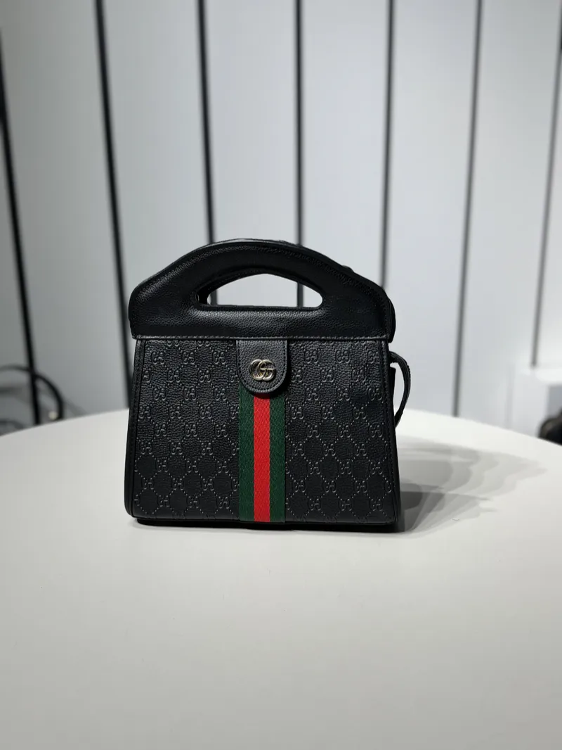 Gucci Ophidia Slip Handle Bag Full Black 