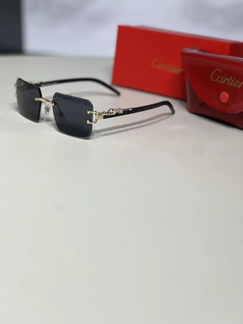 Cartier rimless rectangular sunglasses