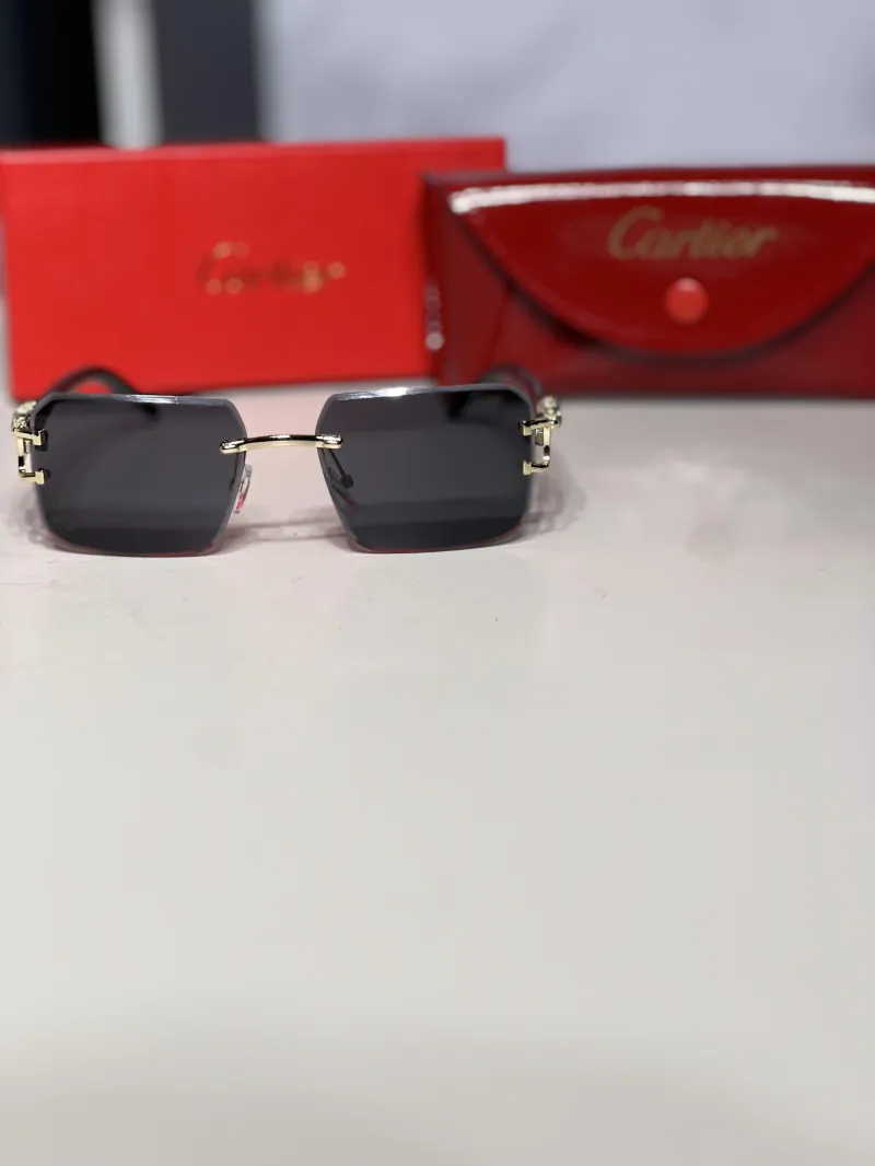 Cartier rimless rectangular sunglasses