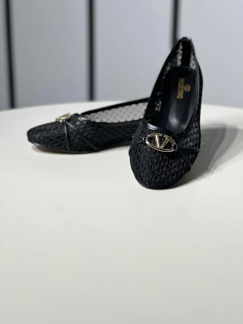 valentino garavani mesh ballet flats