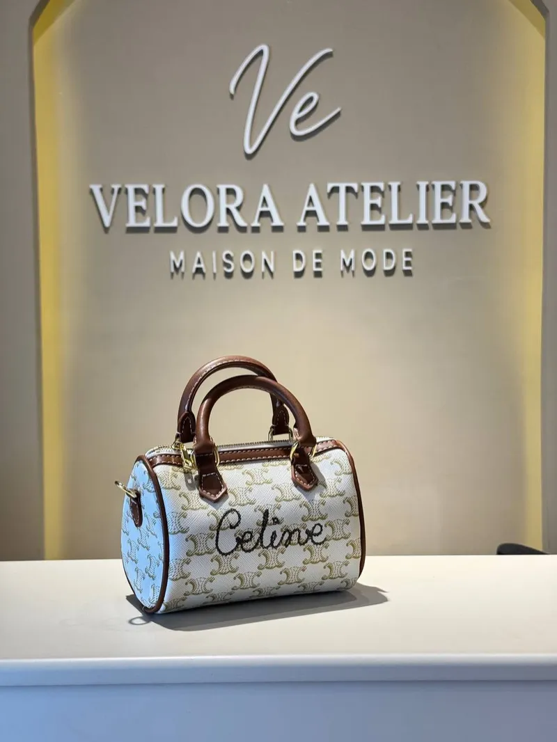 celine boston white small bag
