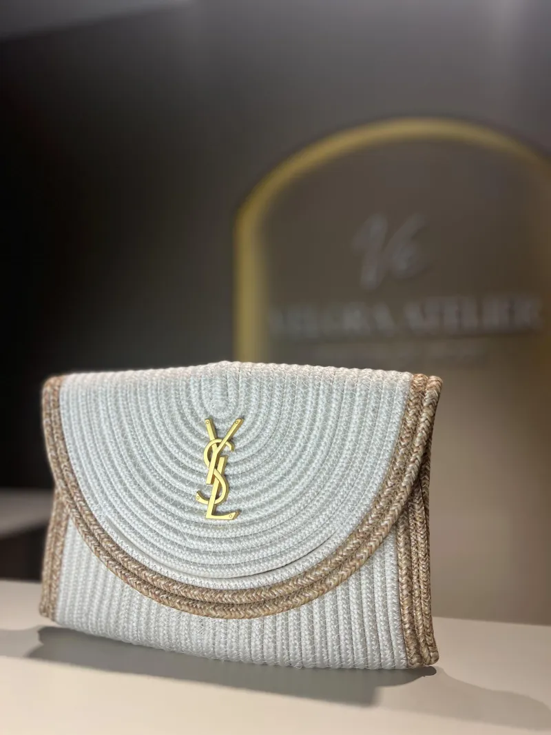 YSL - Clutch Raffia Bag