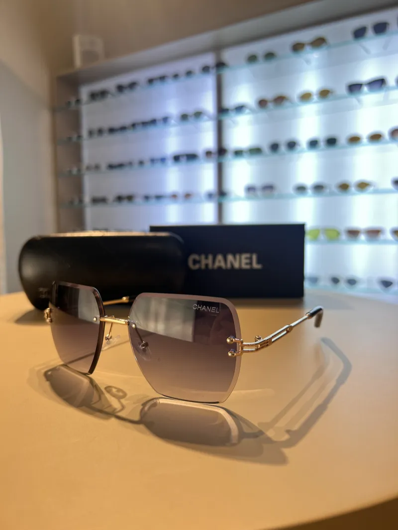 Chanel Rimless Purple Lenses
