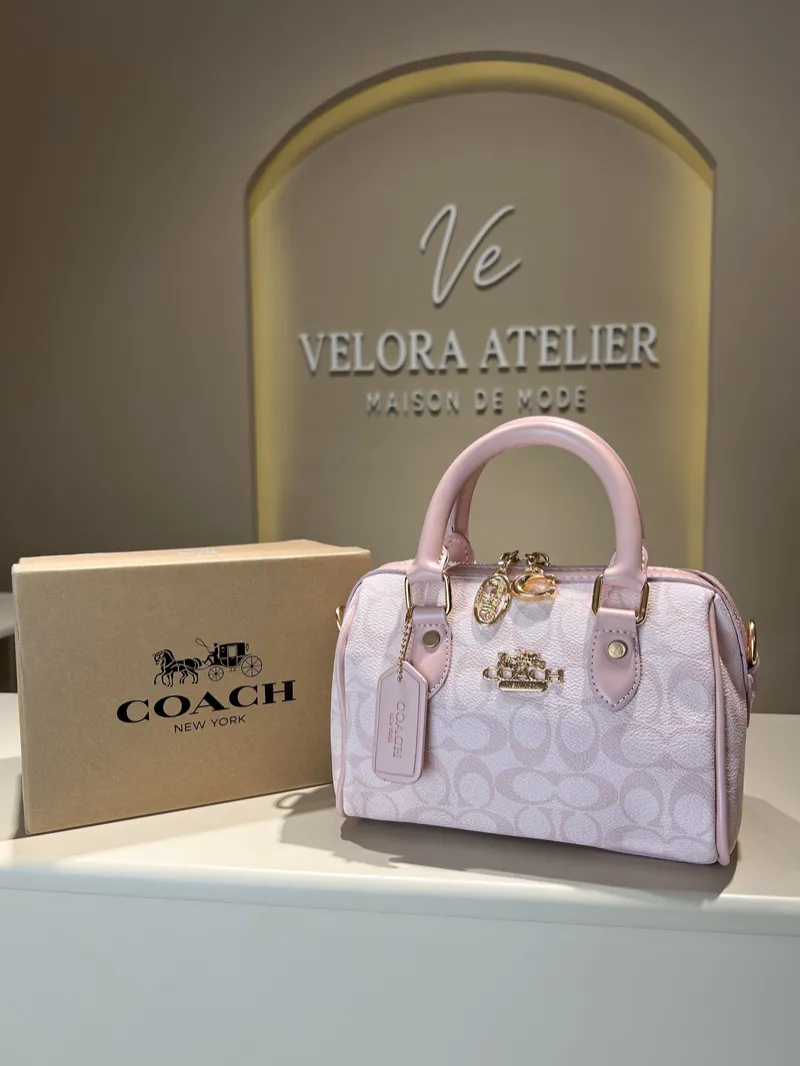 Coach Rowan Satchel Baby Pink Bag