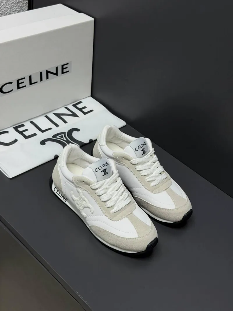 Celine Racer Biege & White Sneakers