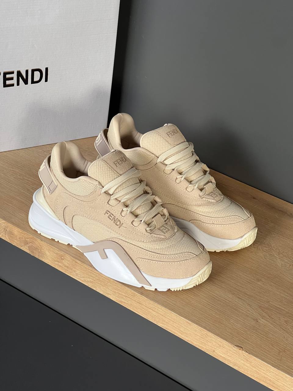 Fendi Flow Beige Sneakers