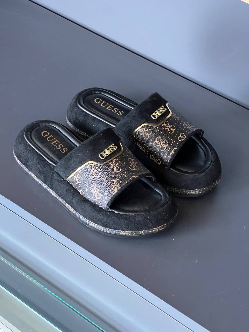 Guess Black Slippers