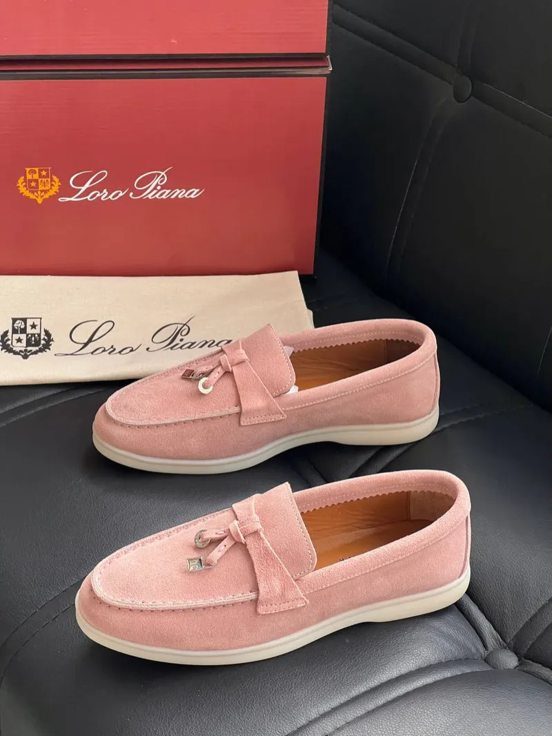 Loro Piana Pink Summer Walk Charm Flats