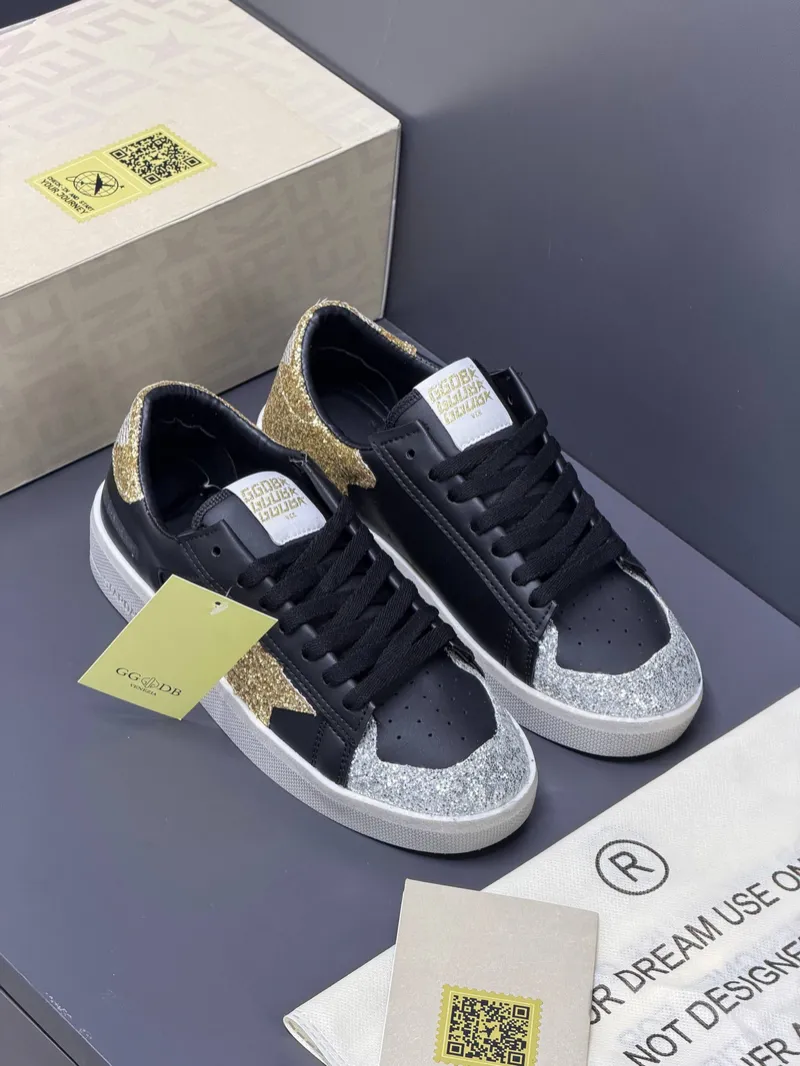 Golden Goose Stardan Black & Glitter Sneakers 