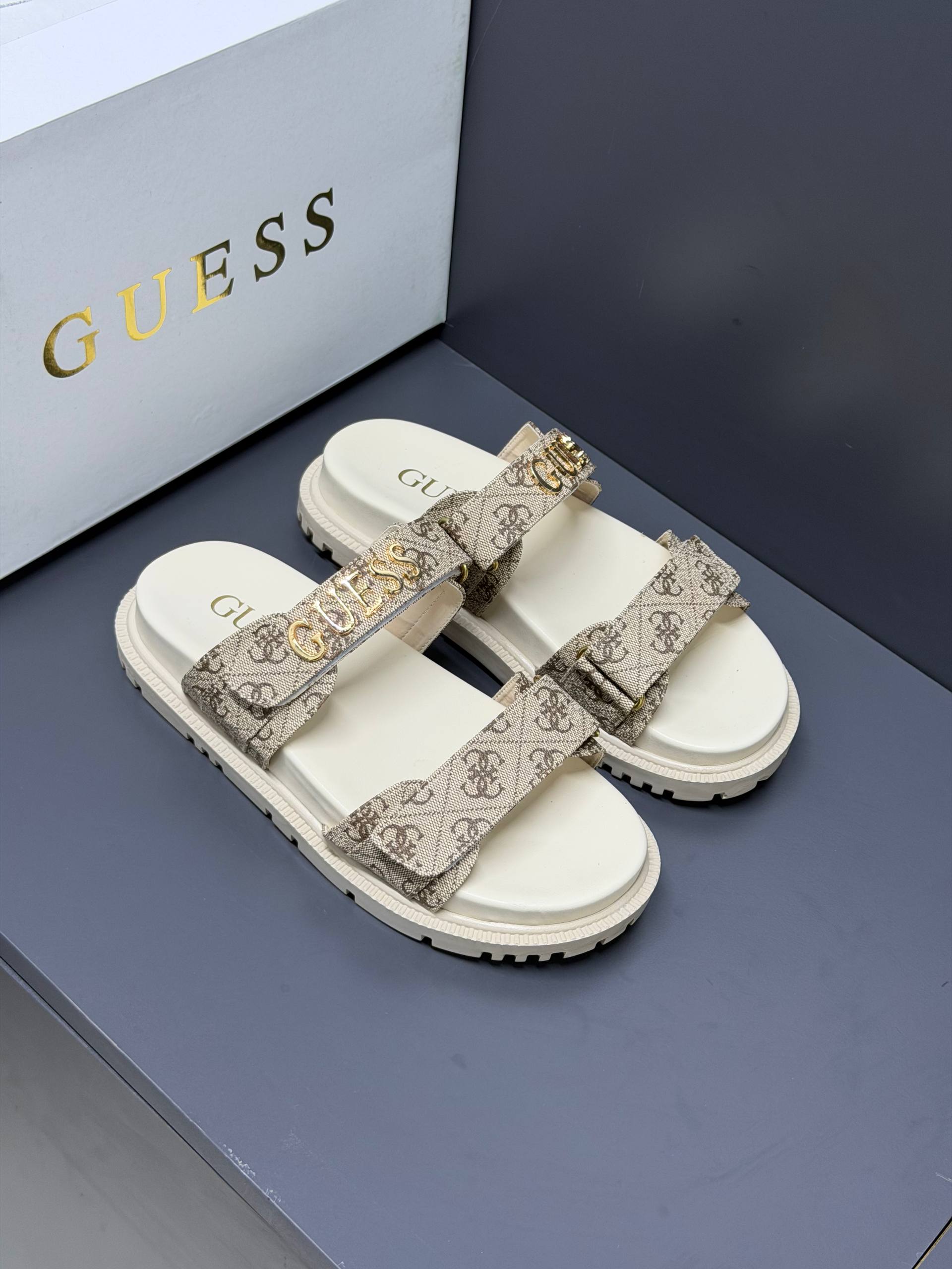 Guess Fadison Light Beige Sandals 