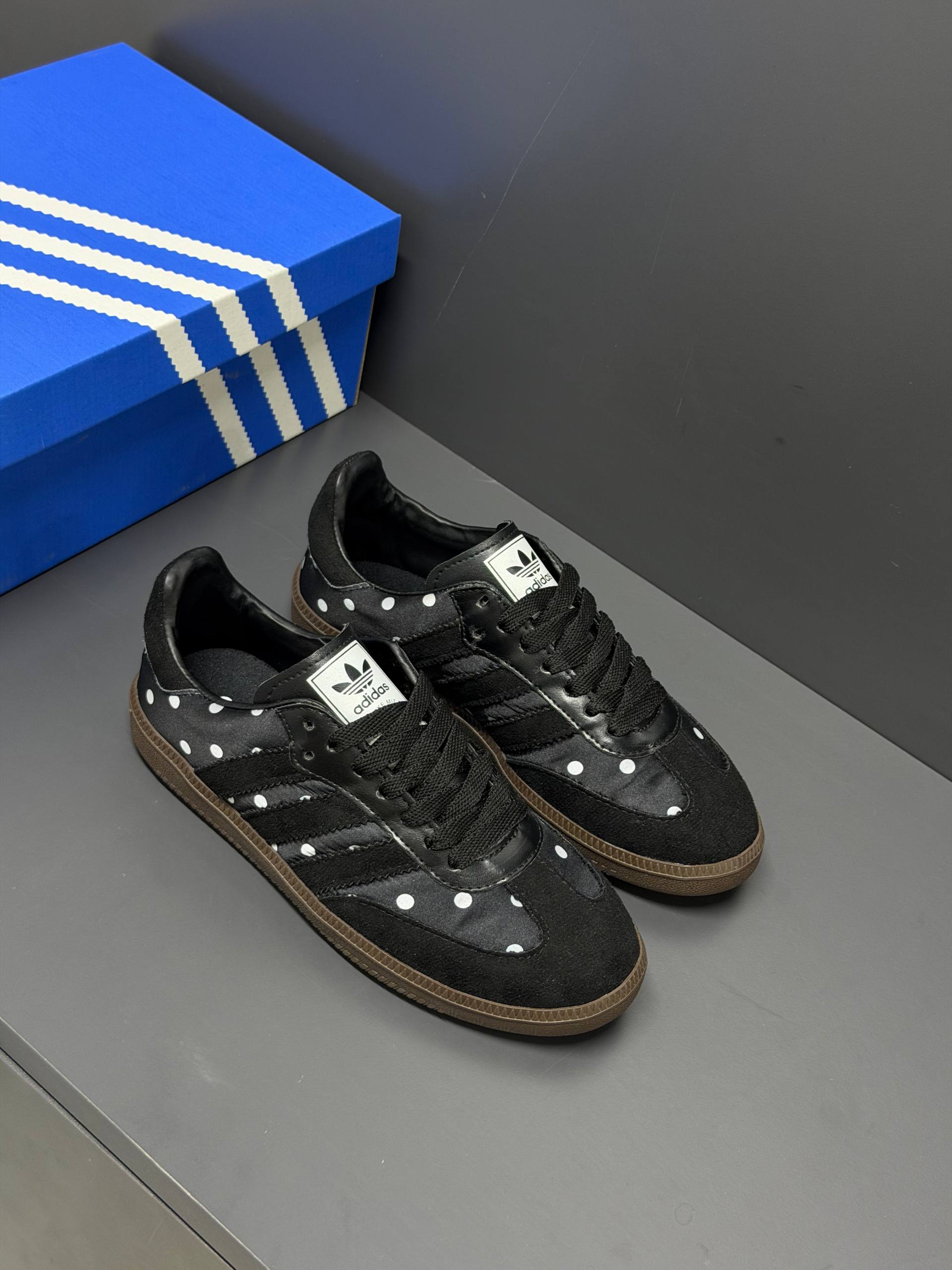 Adidas Samba Black Polka Dot Sneakers