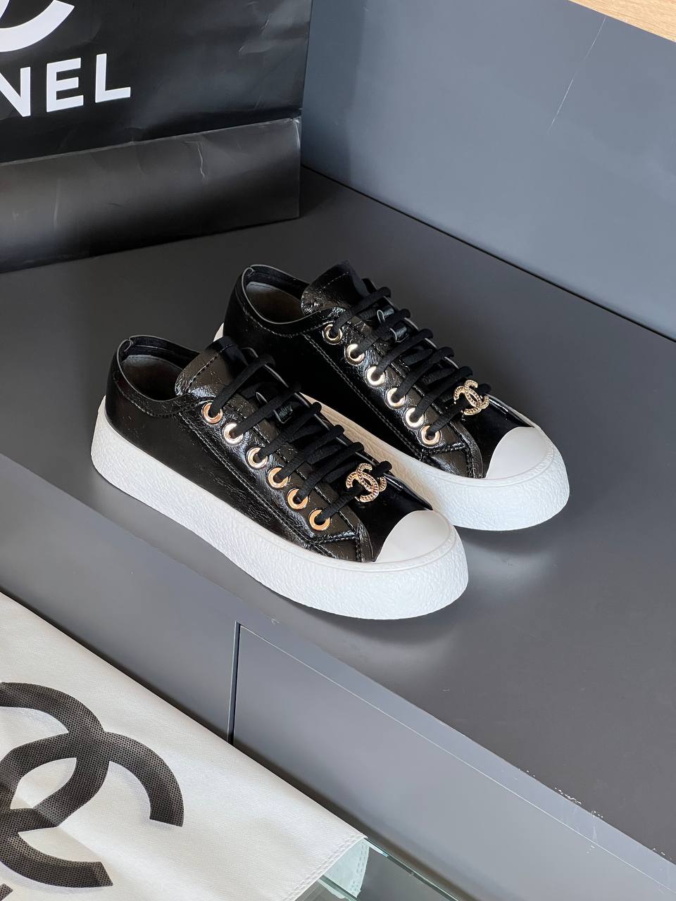 Chanel 202P Leather Sneakers