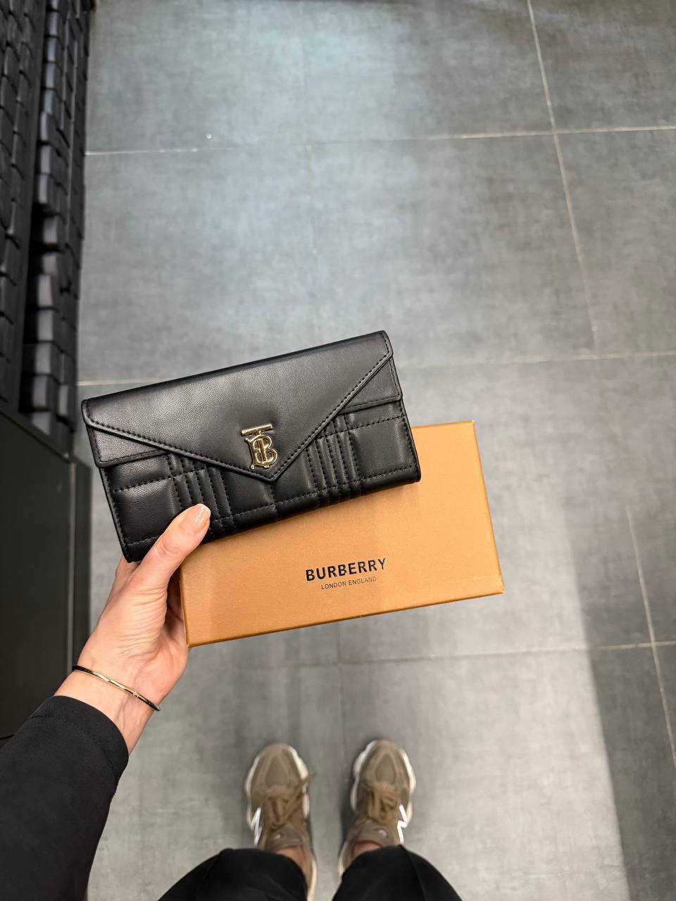 Burberry Black TB Wallet 