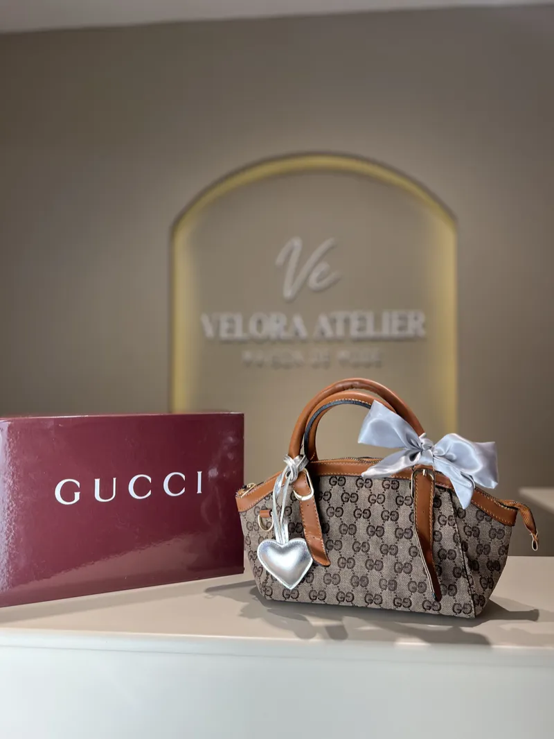 Gucci Supreme Canvas Heart Handbag 
