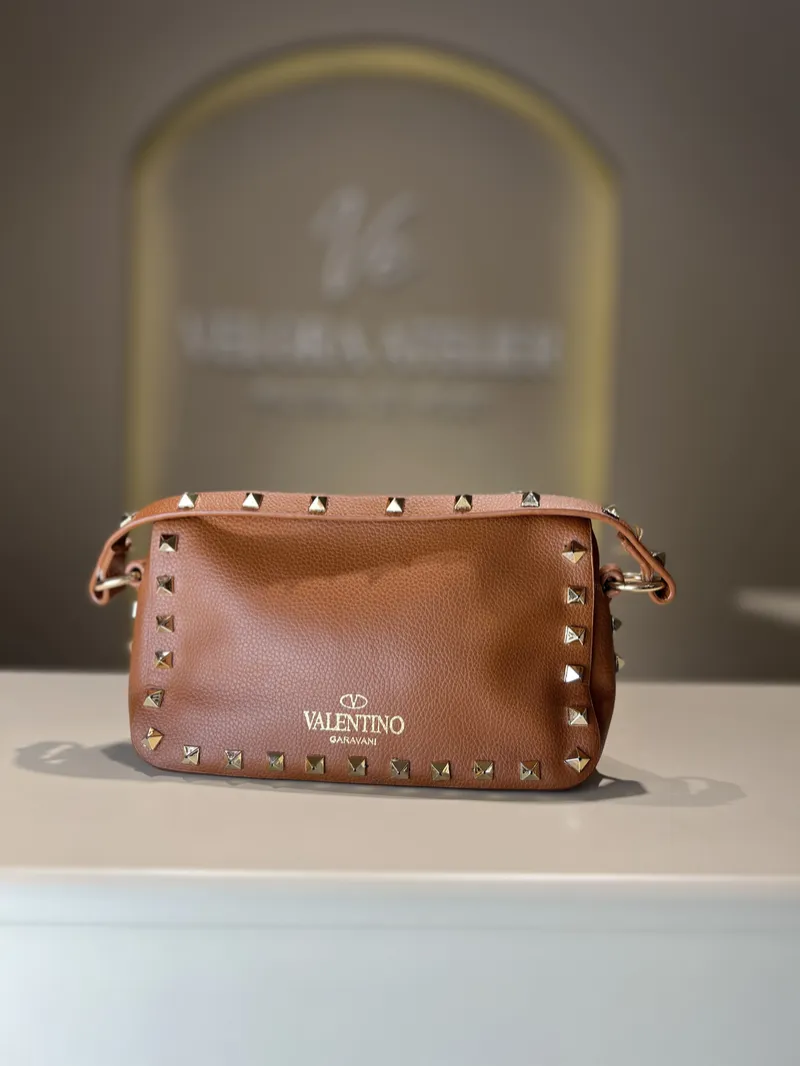 Valentino Rockstud Camel Hand Bag 