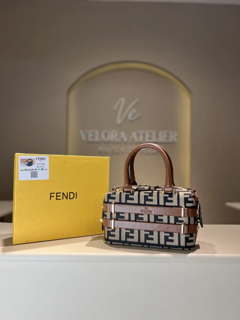 Fendi Boston Bag Camel 